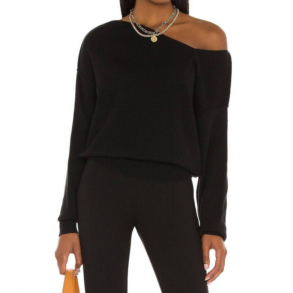 NEW LINE AND DOT favorite off the shoulder sweater in black